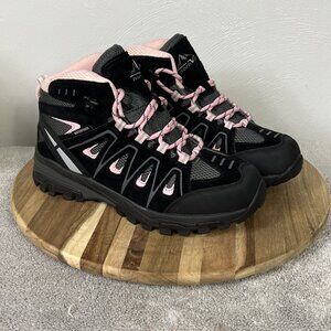 Nortiv Hiking Boots Waterproof Women's Shoes Size 8.5 Black Pink